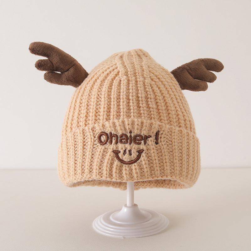 Winter and Autumn Cute Deer Antlers Knit Hat for Baby: Sweet Cute Hat-6