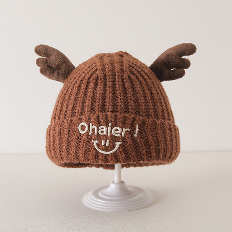 Winter and Autumn Cute Deer Antlers Knit Hat for Baby: Sweet Cute Hat-4