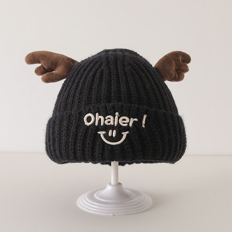 Winter and Autumn Cute Deer Antlers Knit Hat for Baby: Sweet Cute Hat-2